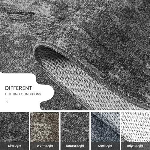 Entrance Rugs Indoor 2x3 Black Entry Rug Washable Abstract Black Small Area Rug Non-Slip Low Pile Throw Rugs for Entryway, Kitchen Floor, Front Door Indoor Door Mat, Bathroom, Bedroom Bedside - Image 7