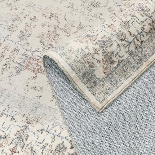 PureCozy Taupe Area Rug 6x9 Vintage Floral - Image 6