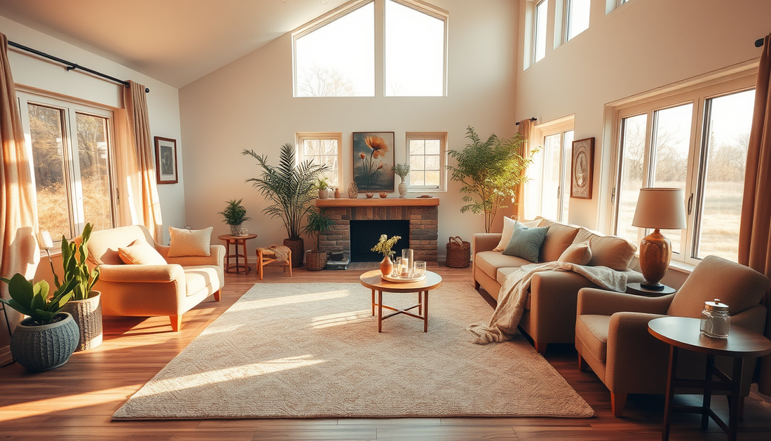How to Style a Neutral Area Rug for a Warm and Cozy Living Room
