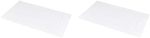 Amazon Basics Non-Slip Cotton Bath Mat, 100% Cotton Absorbent, Machine Washable, 31" L x 20" W, Bright White (Pack of 2) by AmazonBasics