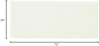 TYUU Cream White Waffle Runner Rug Bathroom, Long Boho Bath Mat, 72x24 - Image 2