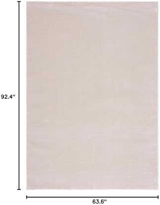 SAFAVIEH Revive Collection Area Rug - 5'3" x 7'7", Beige, Solid Design, Non-Shedding & Easy Care, Ideal for High Traffic Areas in Living Room, Bedroom (REV102B) - Image 2