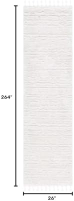 SAFAVIEH Marrakesh Collection Runner Rug - 2'2" x 22', Beige, Moroccan Trellis Design with Tassel Detail, Non-Shedding & Easy to Clean, Ideal for Hallway, Foyer, Entryway, Bedside (MRK517C) - Image 2