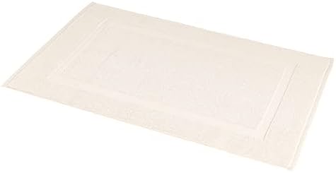 Amazon Basics Banded Bathroom Bath Rug Mat, Machine Washable, Super Absorbent, 100% Cotton, 20" W x 31" L, Cream by AmazonBasics