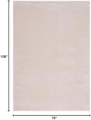 SAFAVIEH Revive Collection Area Rug - 6'7" x 9', Beige, Solid Design, Ideal for The Living Room, Bedroom, Dining Room (REV102B-6) - Image 2