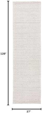 SAFAVIEH Marbella Collection Runner Rug - 2'3" x 10', Light Brown & Ivory, Flat Weave Wool Design, Ideal for High Traffic Areas in Living Room, Bedroom (MRB392T) - Image 2