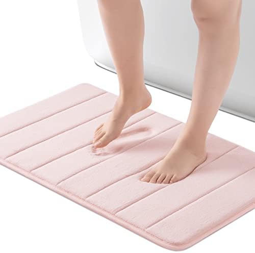 ROSMARUS Memory Foam Bath Mat, 17''x24'', Pink by ROSMARUS