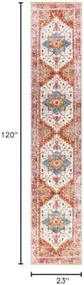 Yamaziot Washable Runner Rug, 2x10 Non-Slip Boho Hallway Kitchen Rug - Image 2