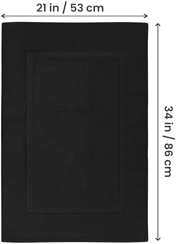 Utopia Towels Cotton Bath Mat, 21x34 in, 2 Pack, Black - Image 3