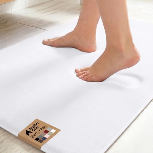 GORILLA GRIP® Memory Foam Bath Rug for Bathroom, 36x24 White by GorillaGrip