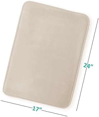 Clara Clark Bathroom Rugs, Velvet Memory Foam Bath Mat, Non-Slip Bath Rugs, Machine Wash, Dries Quickly, Ultra Soft Plush Bath Mats for Bathroom, - Image 3