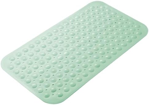 AmazerBath Bath Tub Mat, Medium Size 27.6 x 15 Inches Non-Slip Shower Mats with Suction Cups and Drain Holes, Bathroom Bathtub Mats Machine Washable (Mint Green) by AmazerBath