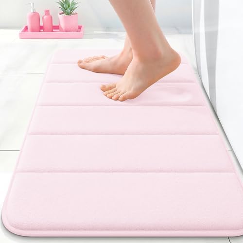 OLANLY Memory Foam Bath Mat 24x16, Super Soft and Absorbent Bathroom Rugs by OLANLY
