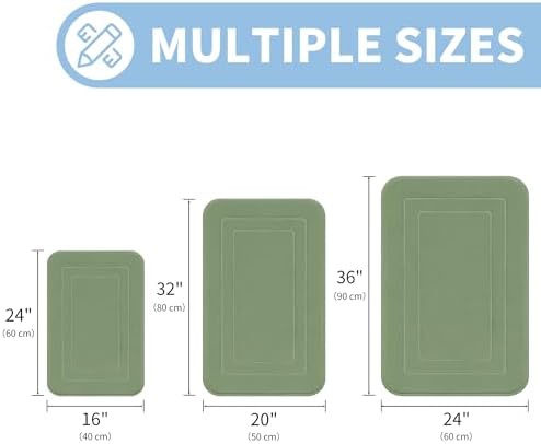 Cupic Cupid Memory Foam Bath Mat 20"×32", Non Slip Bathroom Rugs，Sage Green - Image 2