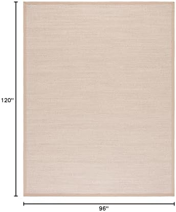 SAFAVIEH Natural Fiber Area Rug 8x10 Large Textured, Marble & Linen NF143B - Image 2