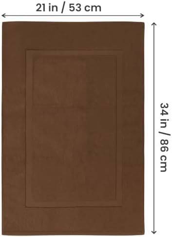 Utopia Towels Cotton Bath Mat, 21x34 in, 2 Pack, Dark Brown - Image 3