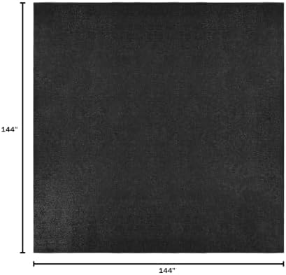 Garland Rug Black Artificial Grass 12 Ft. X 12 Ft. Large Indoor/Outdoor Area Rug -Lush Black Durable, and Low-Maintenance for Patios, Lawns, and More - Image 3