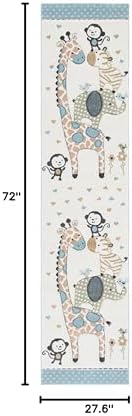 SAFAVIEH Carousel Kids Collection Runner Rug - 2'3" x 6', Ivory, Animal Design, Non-Shedding & Easy Care, Ideal for High Traffic Areas for Boys & Girls in Playroom, Nursery, Bedroom (CRK120A) - Image 2