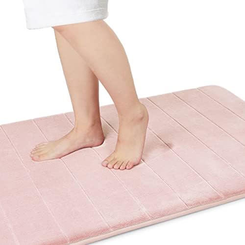 Yimobra Bathroom Runner Rugs 72"x24" Non Slip Washable Memory Foam Bath Mat, Super Soft Water Absorbent Hallway Carpet for Vanity Tub Shower, Pink by Yimobra