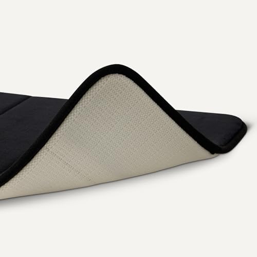 Amazon Basics Absorbent & Fast Dry Plush Memory Foam Bath Mat, 17 x 24 in, Black - Image 5