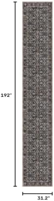 KUTA Vintage Washable Long Hallway Runner Rug 2.6x16 Brown Kitchen Rug - Image 2