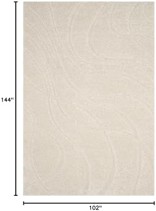SAFAVIEH Florida Shag Rug 9'x12', Soft Plush Modern Cream SG471-1111 - Image 2