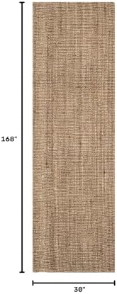 SAFAVIEH Natural Fiber Runner Rug 2'6"x14', Jute Knotted Natural NF447M - Image 2