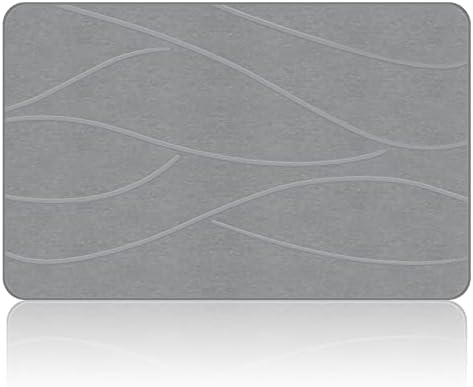 VEELOIM Stone Bath Mat, Diatomaceous Earth Shower Mat for Bathroom Grey by VEELOIM
