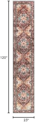 Yamaziot Washable Runner Rug, 2x10 Non-Slip Boho Hallway Kitchen Rug - Image 2