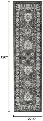 SAFAVIEH Vintage Hamadan Runner Rug 2'3"x10', Grey & Black VTH214K - Image 3