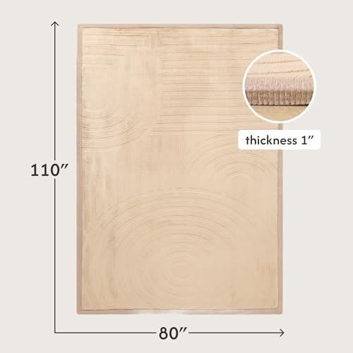 Hakuna Matte CloudSoft Baby Play Mat for Floor 80" x 110" Arches (Beige) - Image 2