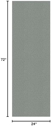 EARTHALL Washable Runner Rug, Non Slip Entryway Runner, 2x6 Ft, Green/Grey - Image 2
