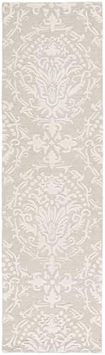 SAFAVIEH Blossom Collection Runner Rug - 2'3" x 14', Sage & Ivory, Handmade Wool, Ideal for High Traffic Areas in Living Room, Bedroom (BLM107C) - Image 2