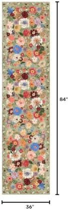 Green Floral Hallway Runner Rug 3x7 for Bedroom Kitchen - Image 2