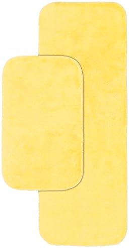 Garland Rug Traditional Nylon Washable Rubber Ducky Yellow 2 Bath Rugs (21" X 34", 22" X 60") - Soft, Absorbent, and Stylish for Your Bathroom by Garland+Rug