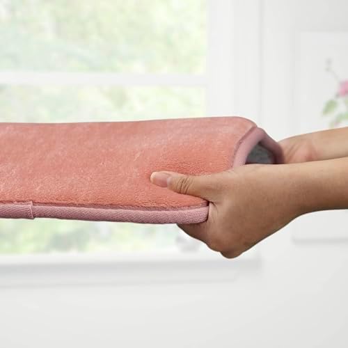 Memory Foam Bath Mat Non Slip Absorbent Super Cozy Velvet Bathroom Rug Carpet (60 inches X 24 inches, Peach) - Image 6