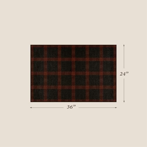 Easy Jute 2x3 Entryway Rug, Buffalo Plaid Washable Non Slip - Image 2