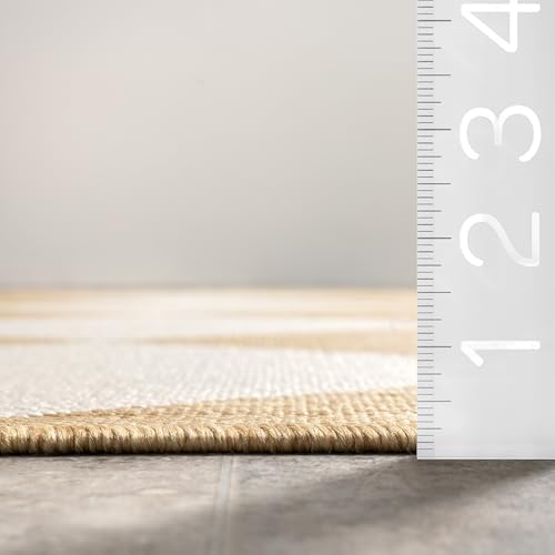 nuLOOM Sabina Tan Trellis Power Loomed Indoor/Outdoor Area Rug, 10' x 12' - Image 2