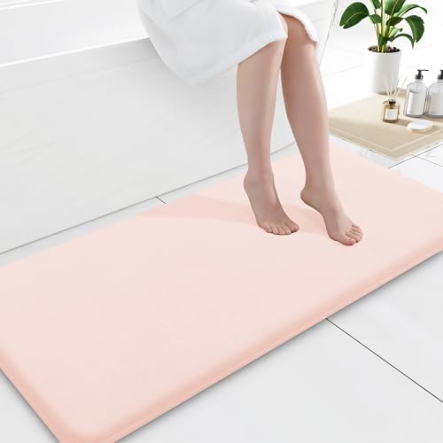 Smiry Memory Foam Bath Mat 47x17, Extra Soft and Absorbent Bathroom Rugs by Smiry