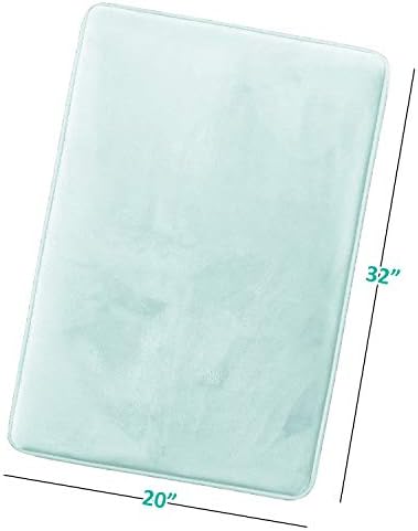 Clara Clark Bathroom Rugs, Velvet Memory Foam Bath Mat, Non-Slip, Machine Washable Bath Rugs - Dries Quickly, Ultra Soft Plush Bath Mats for Bathroom, 20 x 32, Light Blue - Image 3