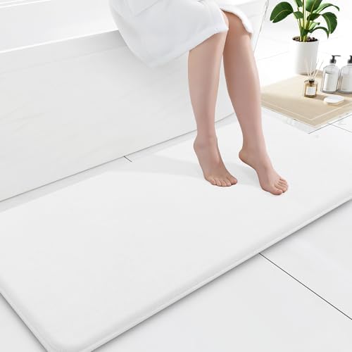 Smiry Memory Foam Bath Mat 47x17, Extra Soft and Absorbent Bathroom Rugs by Smiry