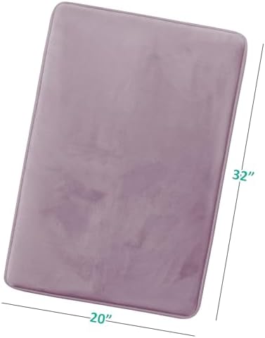 Clara Clark Bathroom Rugs, Velvet Memory Foam Bath Mat, Non-Slip Bath Rugs, Machine Wash, Dries Quickly, Ultra Soft Plush Bath Mats for Bathroom, 20 x 32, Dusty Purple - Image 3