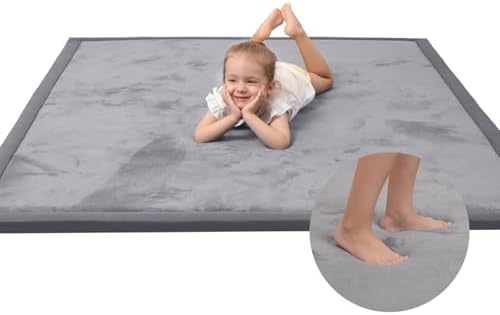 Huloo Sleep Baby Play Mat for Floor,74×50 Playpen Mat (Dark Grey) by HulooSleep
