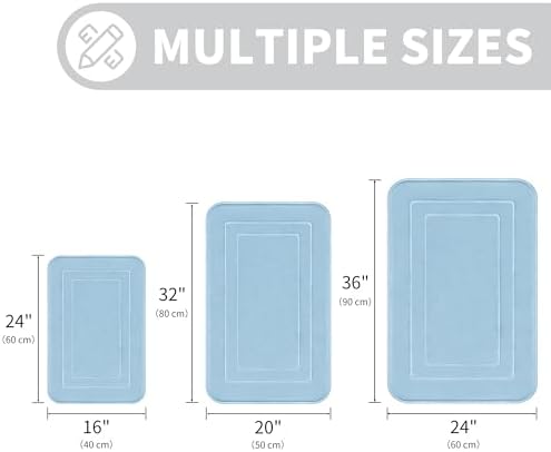 Cupic Cupid Memory Foam Bath Mat 24"×36"，Non Slip Bathroom Rugs，Light Blue - Image 2