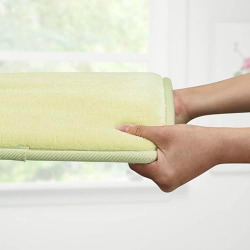Memory Foam Bath Mat Non Slip Absorbent Super Cozy Velvet Bathroom Rug Carpet (24 inches X 48 inches, Lime) - Image 5