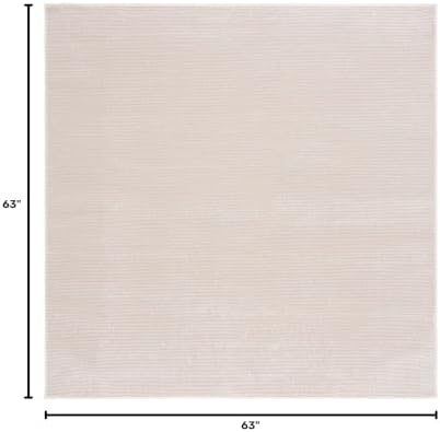 SAFAVIEH Revive Collection Area Rug - 5'3" Square, Beige, Non-Shedding & Easy to Clean, Ideal for Living Room, Bedroom, Dining Space (REV102B) - Image 2