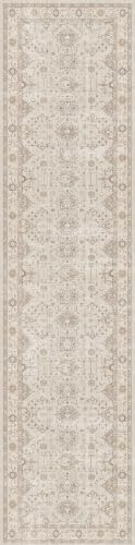 3x12 Washable Runner Rug Non Slip: Soft Thin Spot Clean Dining Room Rug by TOPRUUG