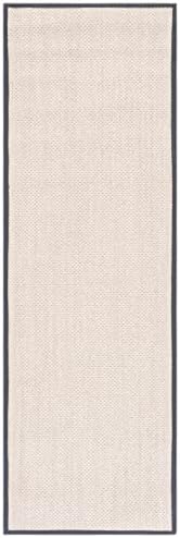 SAFAVIEH Natural Fiber Runner Rug 2'6"x8' Textured, Marble NF143D - Image 3