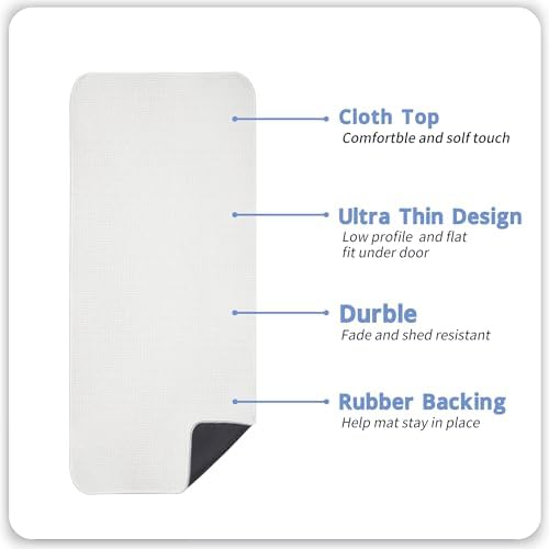Bosap Bath Mat,Ultra Thin Bathroom Runner Rugs,Large Bath Mats for Bathroom,Quick Dry,Non-Slip,Machine Washable,Low Pile,Bath Rug,Shower Outside,Sink,Home Decor Accessories.Cream,2'x6'(24x72inch) - Image 2