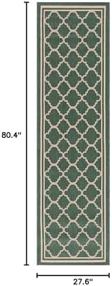 SAFAVIEH Courtyard Outdoor Runner Rug 2'3"x6'7", Dark Green CY6918-322 - Image 6